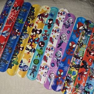 Colorful Superhero Themed Slap Bracelets